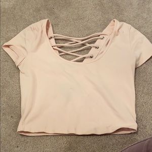 Light pink crop top